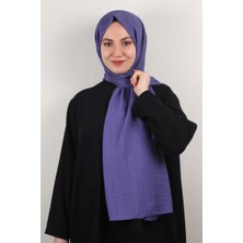 Eşarppark Ince Kareli Şal 2580-48 Mor