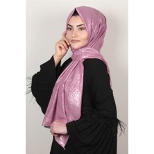 Eşarppark Sidelya Varaklı Şal 3090-24 Pembe