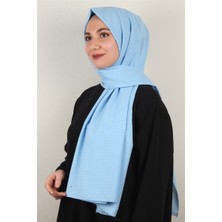 Cardion % 100 Coton Şal 8083-7 Bebe Mavisi