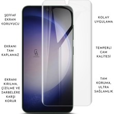 Wowacs Samsung Galaxy S24 Plus ile Uyumlu Kılıf Soft Yumuşak Telefon Kılıfı ve Temperli Cam Ekran Koruyucu