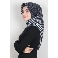 Piramit Dijital Eşarp 1357-4 Lacivert