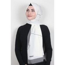 Cardion Medine Desenli Şal 1899-10 Ekru