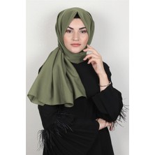 Piramit Şifon Şal Düz Renk 1293-66 Haki