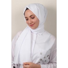 Jakarlı Icon Şal 3103-8 Beyaz