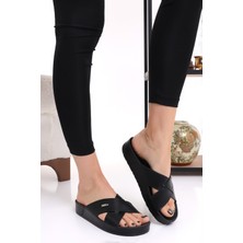 Wordex Mulex 10953 Çapraz Kadın Terlik Comfort Anatomik Kadın Ev Dışarı Terliği