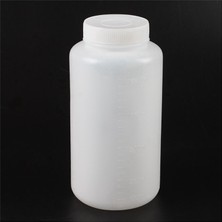 Pakuhit Nxfdsıoz 2x 1000ML Şeffaf Beyaz Laboratuvar Çift Kapaklı Sızdırmaz Plastik Geniş Ağızlı Şişe (Yurt Dışından)