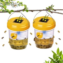 Pakuhit 2 Paket Solar Wasp Trap Dış Mekan Asma, Wasp Cather Asma Işıklı (Yurt Dışından)