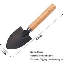 Pakuhit 3 Set Mini Bahçe Aleti El Dikim Aletleri Küçük Kürek Tırmık Maça Ahşap Saplı Dikim Araçları (Yurt Dışından)