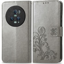 SZY Mall Huawei Onur Magic5 Pro Dört Yapraklı Yonca Flip Kapak Zarif (Yurt Dışından)