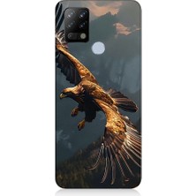 Teknomeg Tecno Pova Uyumlu Uçan Kara Kartal Desenli Silikon Kılıf