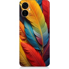 Teknomeg Tecno Camon 19 Neo Uyumlu Pastel Renkli Tüyler Desenli Silikon Kılıf