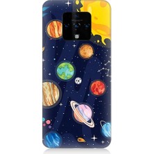 Teknomeg Tecno Camon 16 Uyumlu Gezegenler ve Yıldız Haritası Desenli Silikon Kılıf