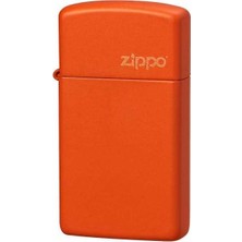 Zippo Logo Design Turuncu Slim Çakmak