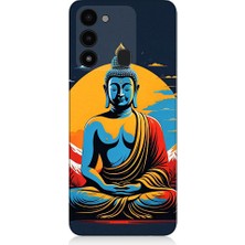 Teknomeg Tecno Spark 8c Uyumlu Soft Renklerle Budha Desenli Silikon Kılıf