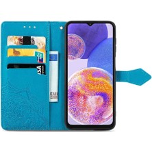 Bdt Shop Samsung A23 Flip Kapak Darbeye Zarif Desen Deri Kılıf (Yurt Dışından)