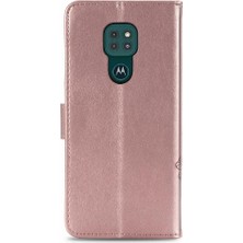 Bdt Shop Motorola Moto G9 Oynamak Için Kılıf Zarif Iş Deri Kılıf Dört Yaprak (Yurt Dışından)