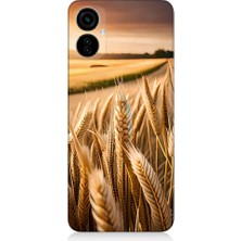 Teknomeg Tecno Camon 19 Neo Uyumlu Buğday Başak Tarlası Desenli Silikon Kılıf