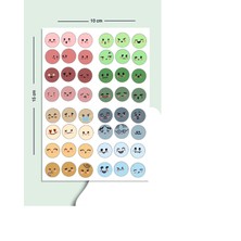 Liyacraft 48 Adet Emoji Sticker- Ajanda -Bullet Journal Bilgisayar Telefon Için Uygun