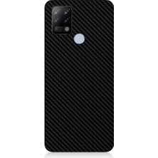 Teknomeg Tecno Pova Uyumlu Siyah Karbon Motif Desenli Silikon Kılıf