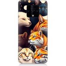 Teknomeg Tecno Camon 16 Uyumlu Renki Kedi Türleri Desenli Silikon Kılıf