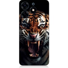Teknomeg Tecno Spark 10 Pro Uyumlu Vahşi Kaplan Desenli Silikon Kılıf