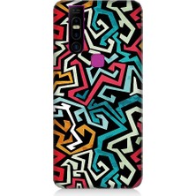 Teknomeg Infinix 5s Pro Uyumlu Pop Art Grafiti Grunge Desenli Silikon Kılıf