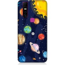 Teknomeg Infinix 5s Pro Uyumlu Gezegenler ve Yıldız Haritası Desenli Silikon Kılıf