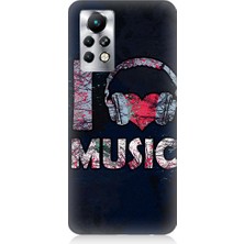 Teknomeg Infinix Note 11 Pro Uyumlu I Love Music Desenli Silikon Kılıf