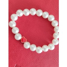 Nino Store Kalp Uçlu Plastik Incili Bijuteri Bileklik