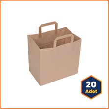 Kağıt Çanta Içten Saplı Baskısız Imk Kraft 70 gr 26X17X25 cm 20 Adet