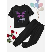 Only Trendwear Çocuk Dream Butterfly Alt - Üst Eşofman Takımı