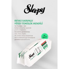 Sleepy 50' Li Beyaz Sabunlu Yüzey Havlusu 24 Al 22 Öde Hediyeli