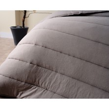 Doqu Home Cloudy Tek Kişilik Yorgan Seti - Koyu Gri