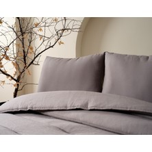 Doqu Home Cloudy Tek Kişilik Yorgan Seti - Koyu Gri