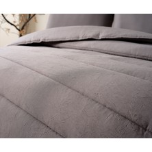 Doqu Home Cloudy Tek Kişilik Yorgan Seti - Koyu Gri