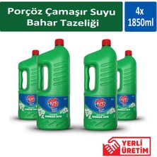 Porçöz Çamaşır Suyu Bahar Tazeliği 1850 ml x 4 Adet