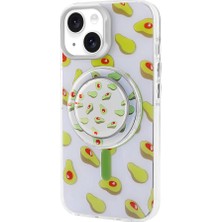 HTstore Apple iPhone Uyumlu 15 Kılıf Magsafe Şarj Özellikli Tak-Çıkar Pop Soketli Zore Tiktok Kapak-Yeşil