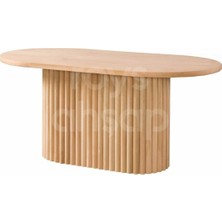 Roys Ahşap 5058 Naturel 170 cm Papatya Oval Çıtalı Yemek Masası