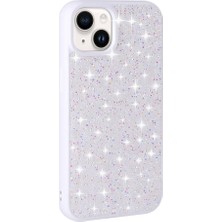HTstore Apple iPhone Uyumlu 13 Kılıf Parlak Taşlı Tasarım Zore Pırlanta Kapak-Beyaz