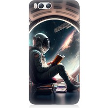 Teknomeg Xiaomi Mi 6 Uyumlu Kitap ve Astronot Desenli Silikon Kılıf