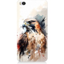 Teknomeg Xiaomi Mi 5s Uyumlu Siyah Beyaz Asil Kartal Desenli Silikon Kılıf