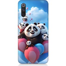 Teknomeg Xiaomi Mi 9se Uyumlu Sevimli Pana Ailesi Uçan Balon Desenli Silikon Kılıf