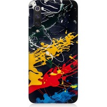Teknomeg Xiaomi Mi 9se Uyumlu Renkli Boya Darbeleri Desenli Silikon Kılıf