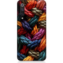 Teknomeg Xiaomi Mi 9se Uyumlu Pastel Renkli Düğüm Ipler Desenli Silikon Kılıf