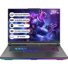 Asus Rog Strix G16 G614JVR-N3117 Intel Core I9 14900HX 32 GB 1 Tb SSD Rtx 4060-140WATT 165 Hz Freedos 16" Wuxga Taşınabilir Bilgisayar