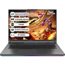 Asus Rog Strix G18 G814JIR-N6062 Gaming Intel Core I9 14900HX 32 GB 1tb SSD Rtx 4070-140WATT Dos 18 240Hz Wqxga Taşınabilir Bilgisayar