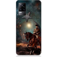 Teknomeg Vivo V21E Uyumlu Mustafa Kemal Atatürk ve Mücadele Yılları Desenli Silikon Kılıf
