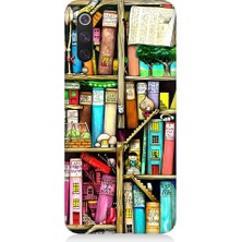 Teknomeg Xiaomi Mi 9se Uyumlu Kitaplık ve Raflar Books Shelf Desenli Silikon Kılıf