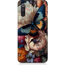 Teknomeg Xiaomi Mi 9se Uyumlu Kelebek ve Çiçek Desenli Silikon Kılıf