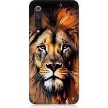 Teknomeg Xiaomi Mi 9se Uyumlu Sarı Kırmızı Kral Aslan Desenli Silikon Kılıf